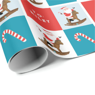 Christmas Rocking Horse Wrapping Paper