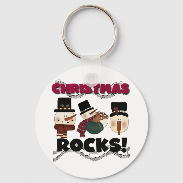Christmas Rocks T-shirts and Gifts Key Ring (Front)