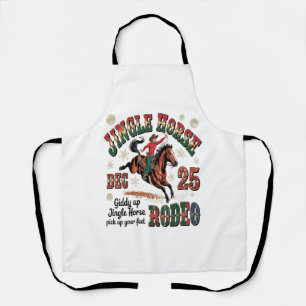 Christmas Rodeo Jingle Horse Apron