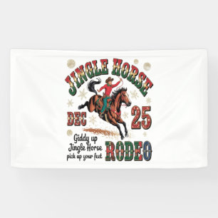 Christmas Rodeo Jingle Horse Banner