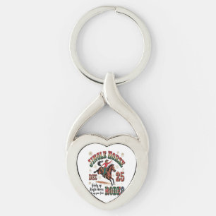 Christmas Rodeo Jingle Horse Key Ring