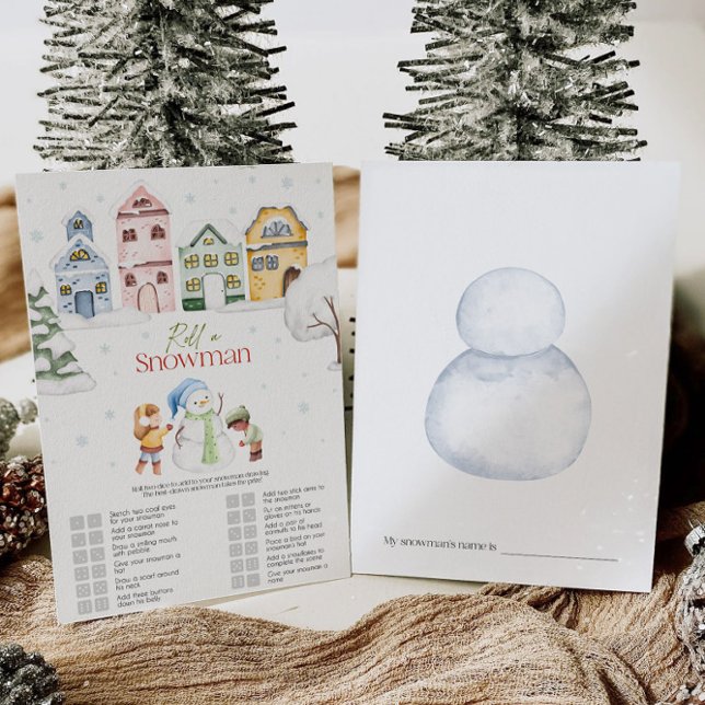 Christmas Roll A Snowman Game Invitation (Creator Uploaded)