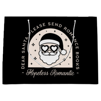 Christmas romance books dark aesthetic black large gift bag