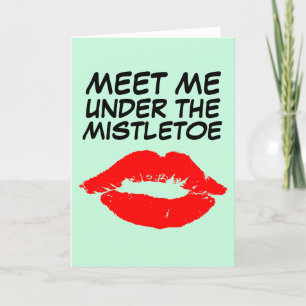 CHRISTMAS ROMANTIC CARD FOR HIM MISTLETOE