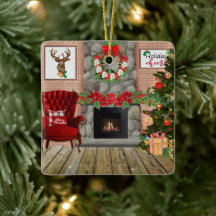 Christmas room metal ornament