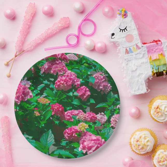 Christmas Rose Helleborus Flowers Floral Paper Plate (Party)