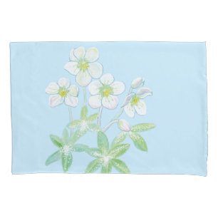 Christmas rose, Helleborus niger Pillowcase