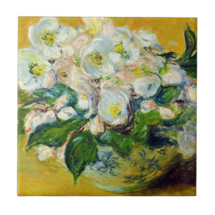 Christmas Roses (by Claude Monet) Ceramic Tile