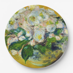 Christmas Roses (by Claude Monet) Paper Plate