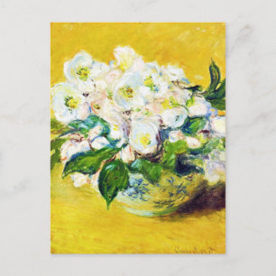 Christmas Roses Claude Monet flowers floral paint Holiday Postcard