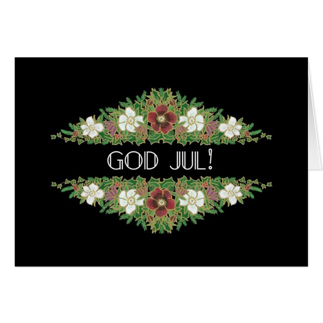 Christmas Roses, Hellebores, Norwegian Language (Front Horizontal)