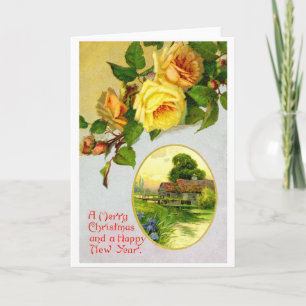 Christmas roses   holiday card