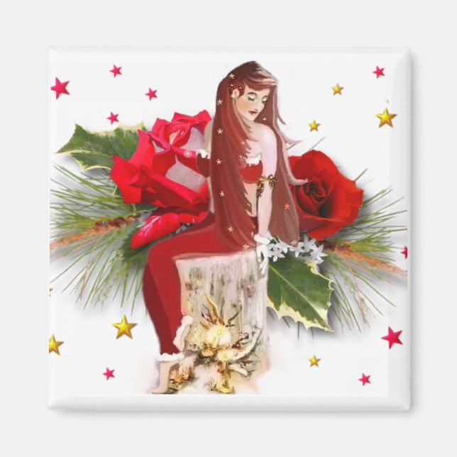 Christmas Roses, magnet (Front)