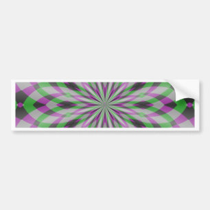 Christmas Rosettes in Purple, Green and Black Bumper Sticker