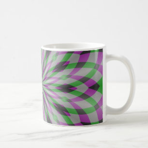 Christmas Rosettes in Purple, Green and Black Coffee Mug
