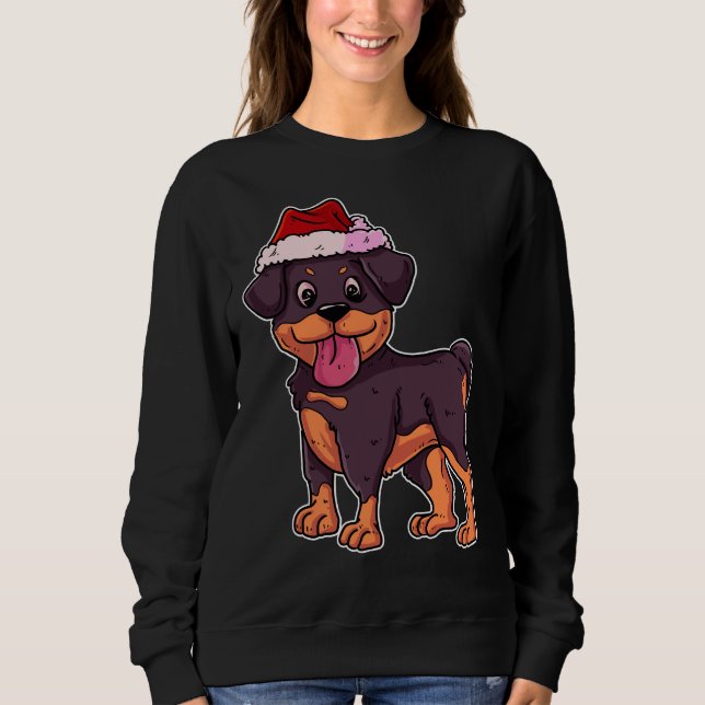 Christmas Rottweiler 19 Sweatshirt (Front)