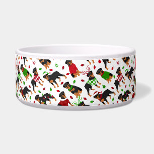 Christmas Rottweiler Bowl