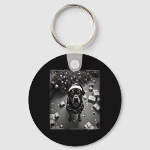 Christmas Rottweiler Caught On Camera Key Ring