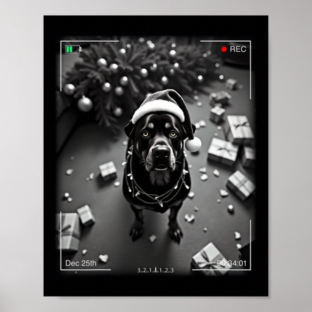 Christmas Rottweiler Caught On Camera  Poster (Front)