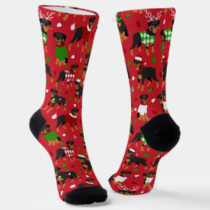 Christmas Rottweiler Socks