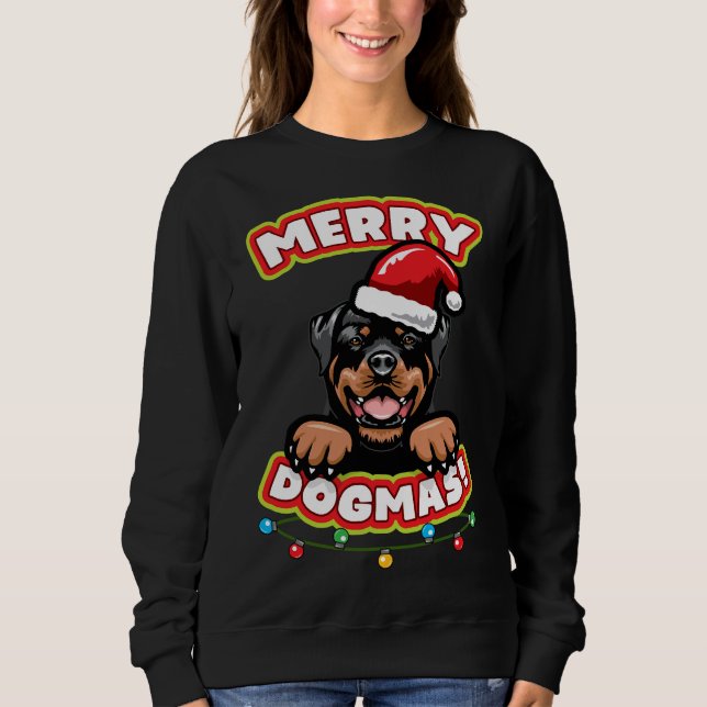 Christmas Rottweiler Sweatshirt (Front)