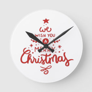 Christmas round clock