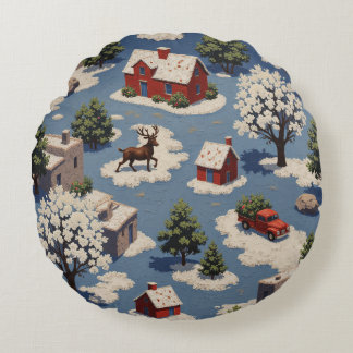 Christmas round cushion