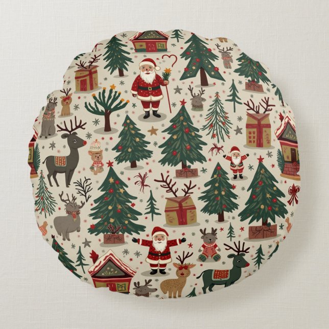 Christmas round cushion (Front)