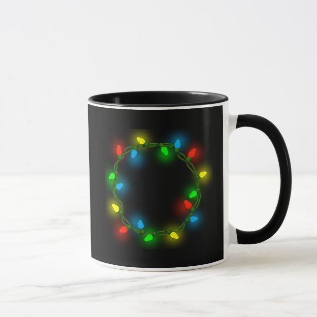 Christmas round lights mug (Right)
