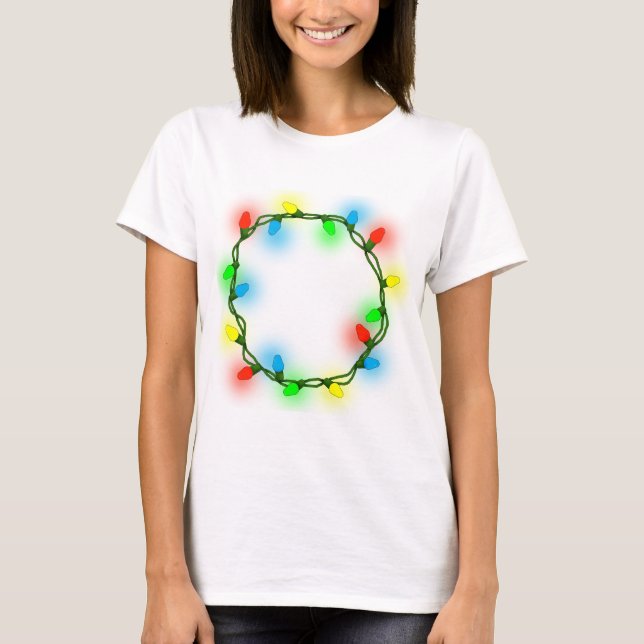 Christmas round lights T-Shirt (Front)