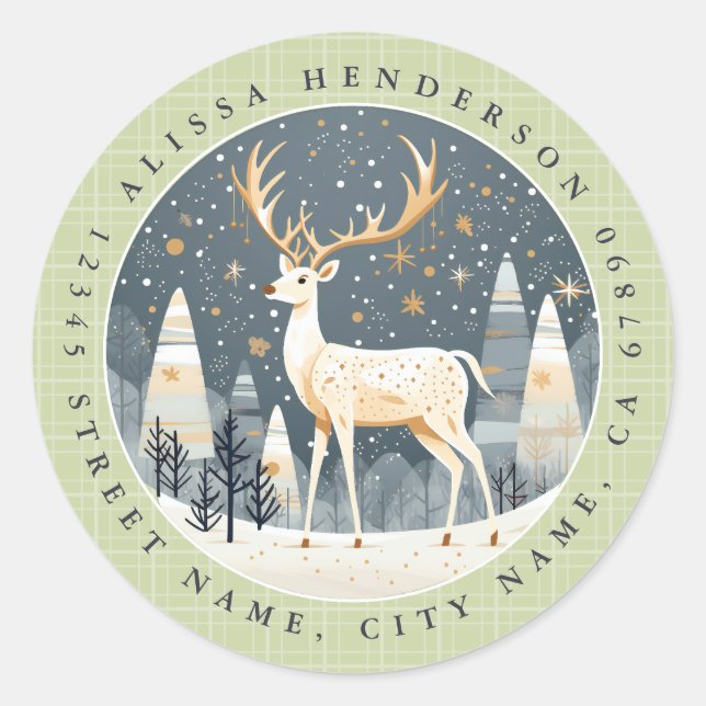 Christmas Round Stickers (Front)