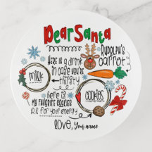 Christmas Round Tray Cookies For Santa 