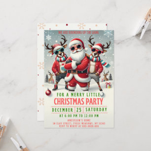 Christmas Rounding up the Gang Invitation