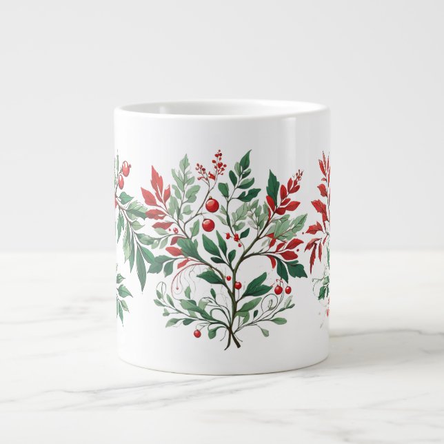 Christmas rowan large coffee mug (Front)