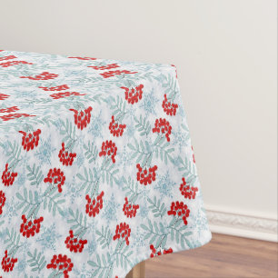Christmas, Rowan, red, white, snowflakes Tablecloth