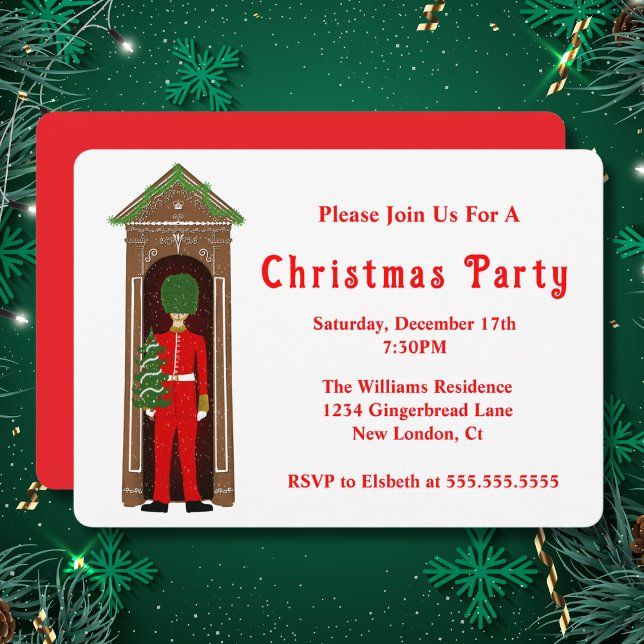 Christmas Royal Guard With Gingerbread House Invitation (Creator Uploaded)