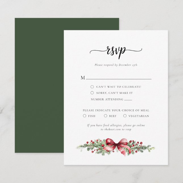 Christmas RSVP Card (Front/Back)