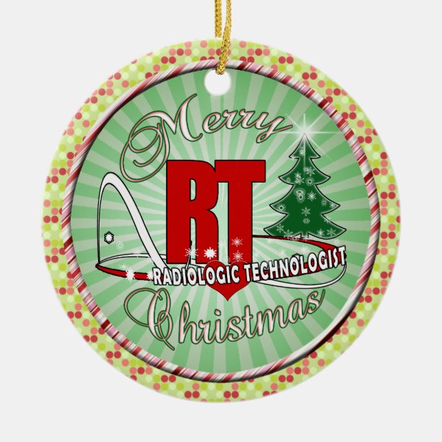CHRISTMAS RT RADIOLOGIC TECHNOLOGIST CERAMIC TREE DECORATION (Front)