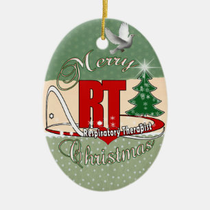 CHRISTMAS RT Respiratory Therapist Ceramic Tree Decoration