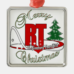 CHRISTMAS RT Respiratory Therapist Metal Tree Decoration