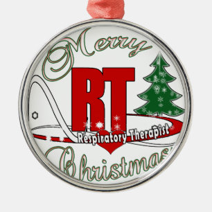 CHRISTMAS RT Respiratory Therapist Metal Tree Decoration