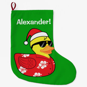 Christmas Rubber Ducky Name-Customisable Large Christmas Stocking