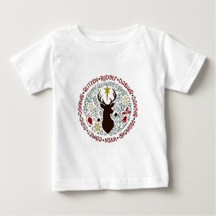 Christmas Rudolf Reindeer Names  Baby T-Shirt