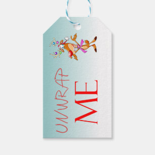 Christmas Rudolf Unwrap Me Gift Tag