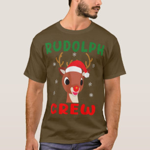 Christmas Rudolph Crew Family Matching Pyjamas Xma T-Shirt