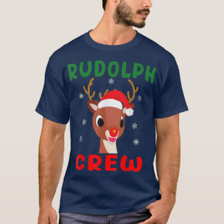 Christmas Rudolph Crew Family Matching Pyjamas Xma T-Shirt