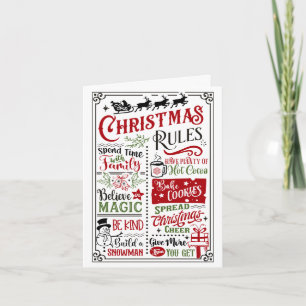 Christmas Rules Holiday Card