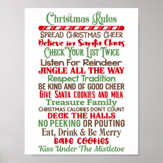 Christmas Rules Unique Christmas Home Decor
