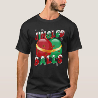 Christmas Run 5K Jingled Balls Holiday Team Runnin T-Shirt