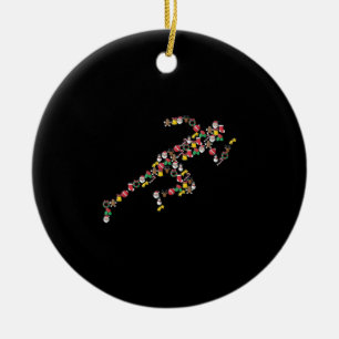 Christmas Runner Ceramic Ornament